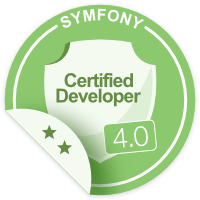 Badge de la certification Symfony 4